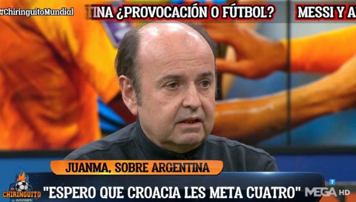 Juanma Rodríguez quería que Argentina fuera eliminada por Croacia. 