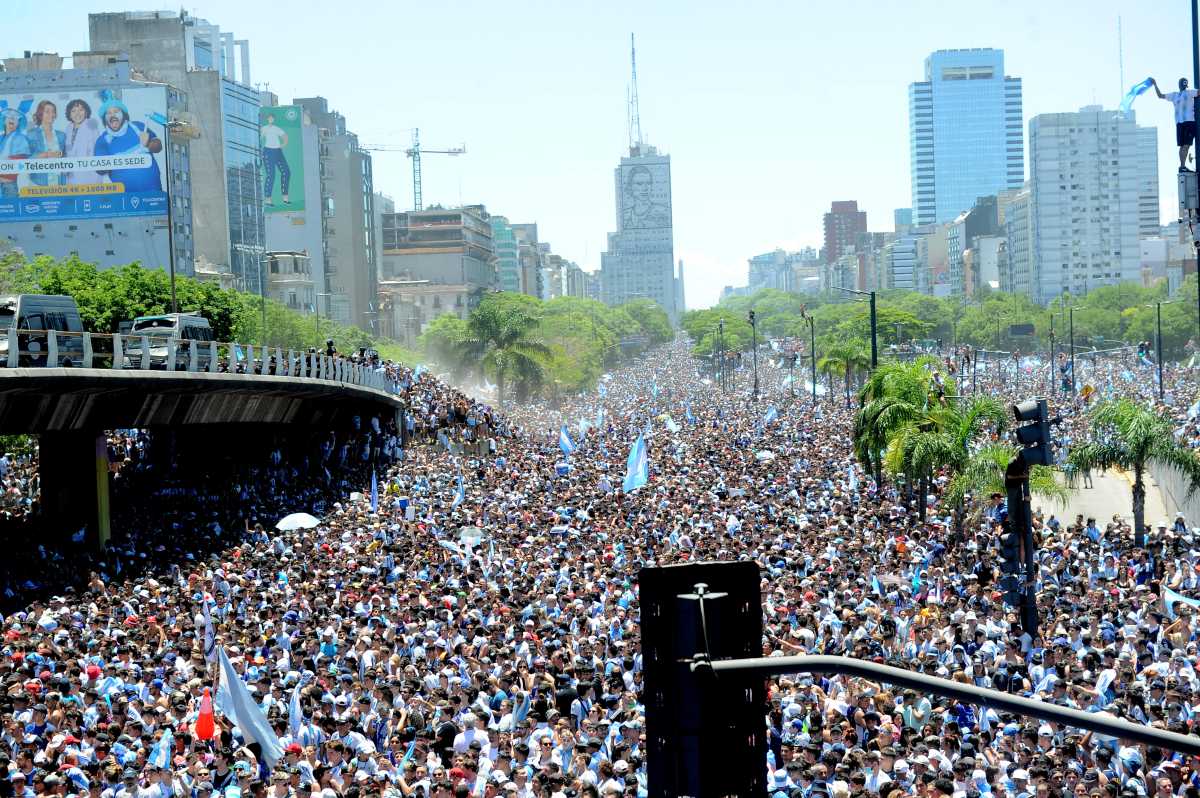Más de 5 millones de personas salieron a la calle a recibir a la Selección Argentina.(Télam - Fanton Osvaldo)