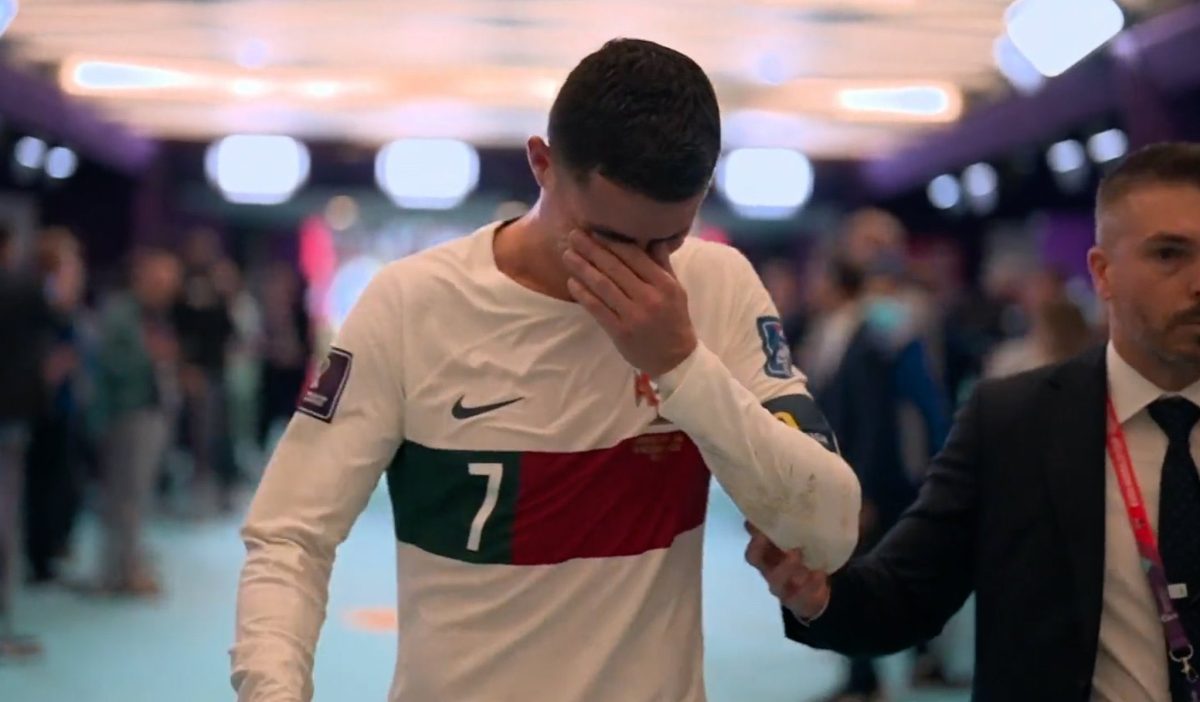 La tristeza de Cristiano tras la eliminación de Portugal.