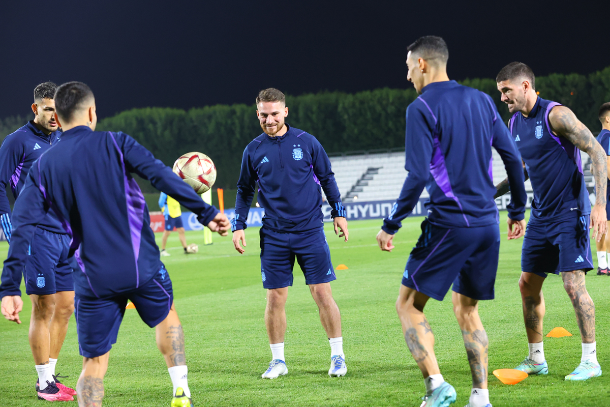 La Selección vuelve a entrenar hoy con la mente en la final con Francia. (Foto: Prensa AFA)