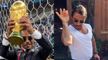 Salt Bae será sancionado por la FIFA, luego de tocar la Copa del Mundo ganada por Argentina. 