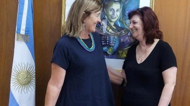 La exdiputada Silvia Horne fue recibida esta semana por la ministra de Trabajo de la Nación, "Kelly" Olmos.