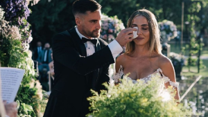 Tagliafico se casó con Carolina Calvagni: las dos hermosas fotos que se viralizaron luego de la ceremonia