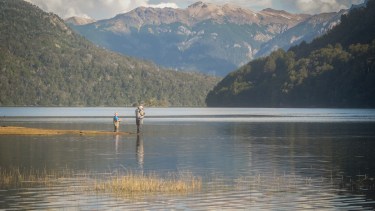 Los eventos fueron filmados a orillas del lago Falkner. Foto: Archivo (Patricio Rodriguez)
