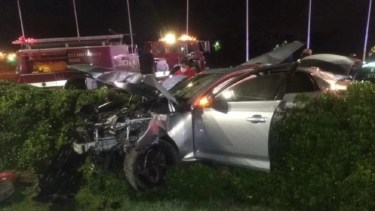 Así quedó el Audi conducido por Bisi. 