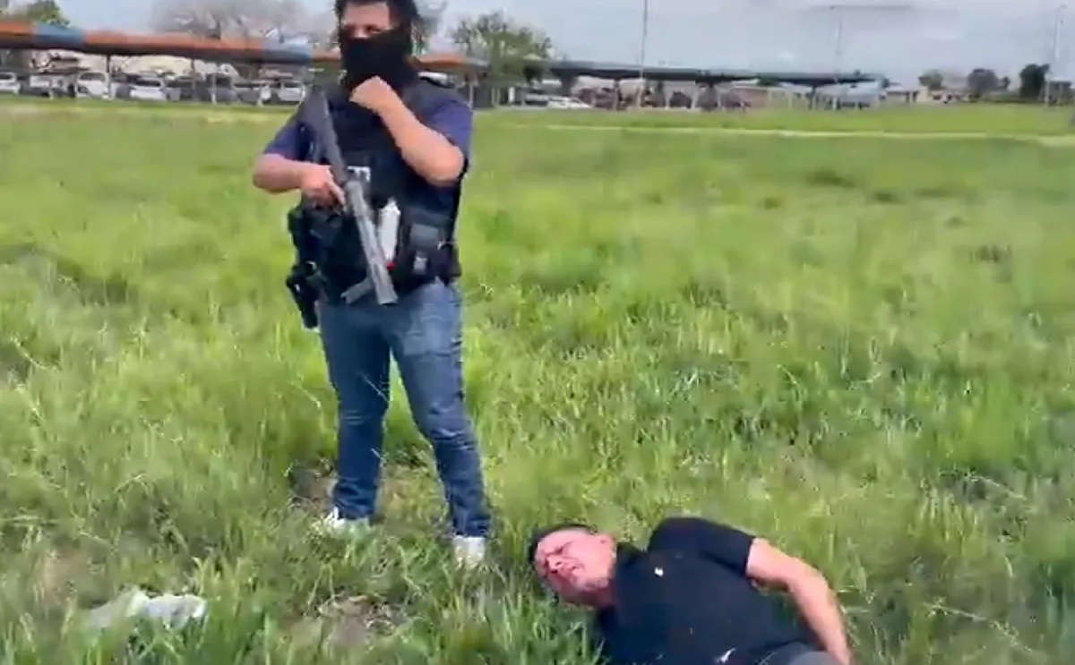 Una captura del video que se difundió en el momento en que Camacho fue detenido. 