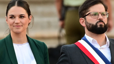 Irina Karamanos, pareja del presidente chileno Gabriel Boric, Foto gentileza. 