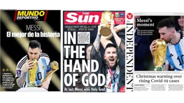 La prensa internacional reflejó el triunfo de Lionel Messi con la selección argentina en el Mundial de Qatar 2022.  