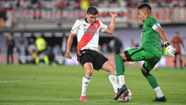 Julián Álvarez esa día convirtió cuatro goles a Patronato, Foto: Télam