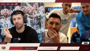 VIDEO: La divertida charla de Messi y otros jugadores de Argentina con el «Kun» Agüero por Twitch