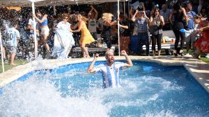 La clasificación de la Argentina a la final se festejó en la casa de Maradona en Villa Devoto
