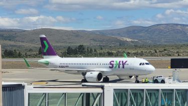 La low cost chilena Sky Airline realiza vuelos directos desde Bariloche a Santiago de Chile. Archivo