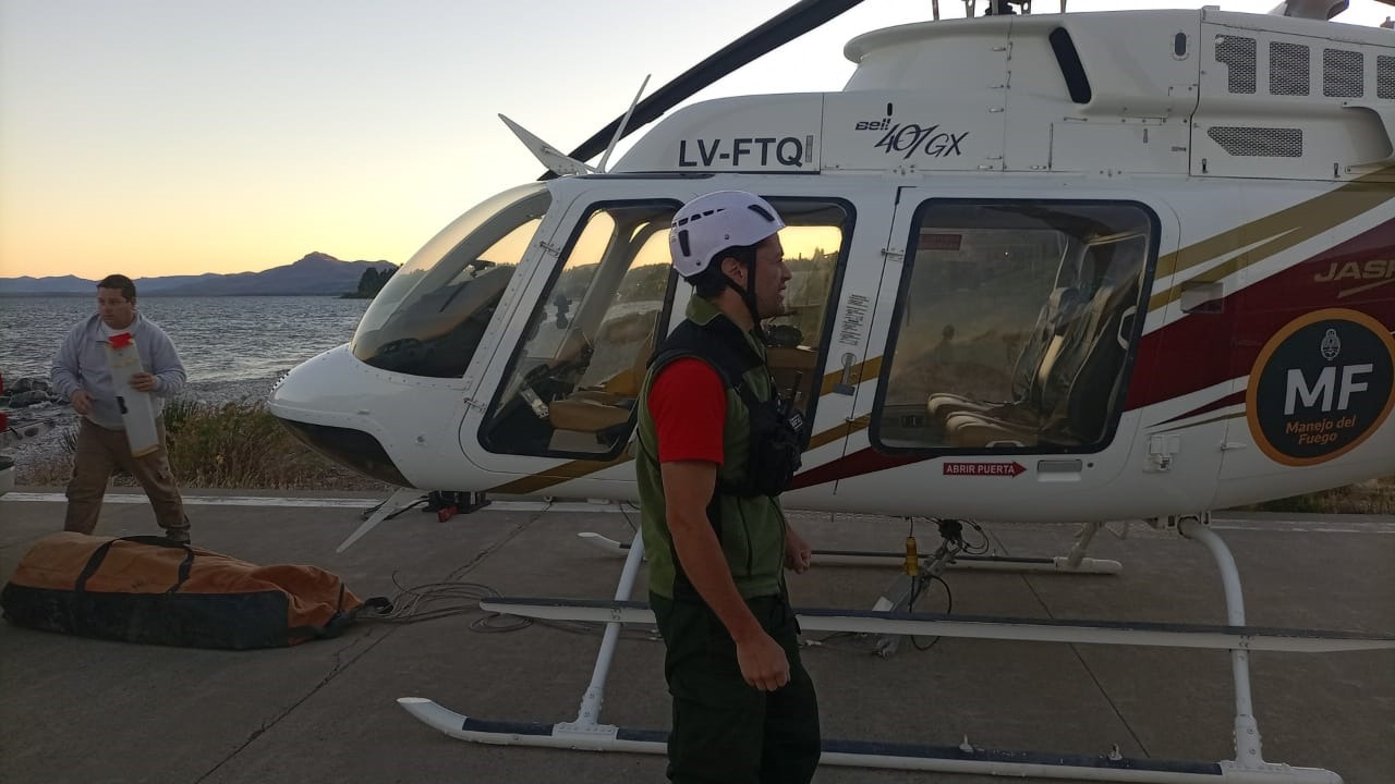 El helicóptero trasladó al turista brasileño al Varadero de Parques. Foto: gentileza
