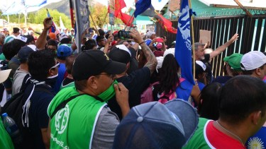 Aguiar pidió retirarse del reclamo minutos más tarde para evitar incidentes en el camino Tacuifí. Foto: Chino Leiva