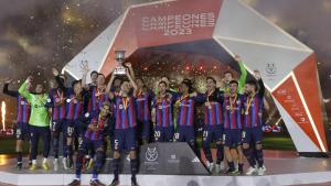 Barcelona le ganó la Supercopa de España a Real Madrid en su primer título desde que se fue Messi