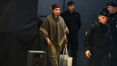 Facundo Jones Huala, previamente a la primera extradición.  Foto: archivo