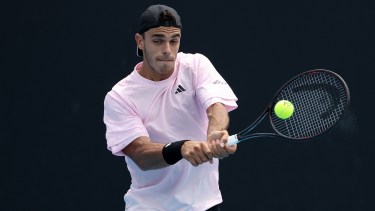 Francisco Cerúndolo necesitó de tres sets para ganar su partido frente al alemán Yannick Hanfmann en el ATP 250 de Argentina. Gentileza.