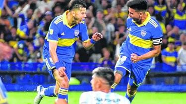 Óscar Romero lo grita con alma y vida, mientras Pol Fernández se asocia al festejo del paraguayo. Boca comenzó con éxito la defensa del título.