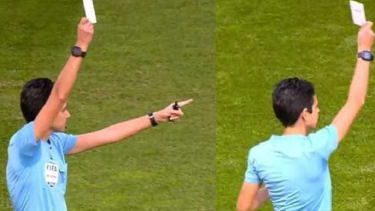 Histórico: Portugal estrenó la tarjeta blanca. 