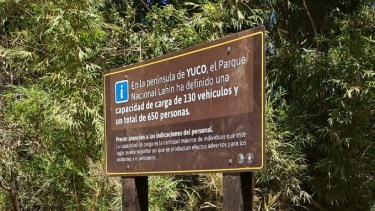 Limitan el estacionamiento en una popular playa de San Martín de los Andes. Foto: Gentileza.