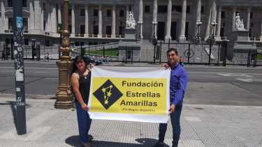 Telma Aguila, referente de Estrellas Amarillas Río Negro y Jonathan Frego, referente de Estrellas Amarillas Viedma. 