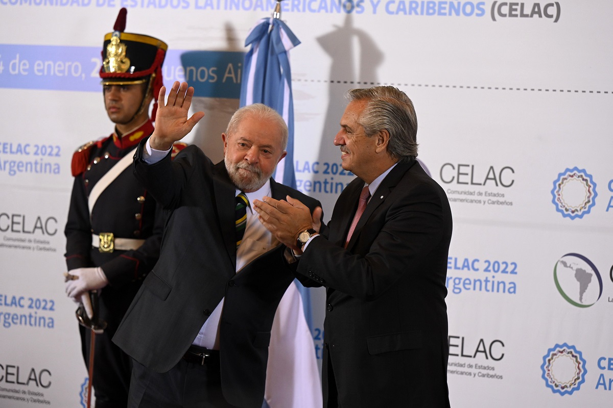 El presidente Alberto Fernández ofreció el discurso de apertura en la Cumbre VII de la Celac que se realiza en Buenos Aires. Foto Télam. 