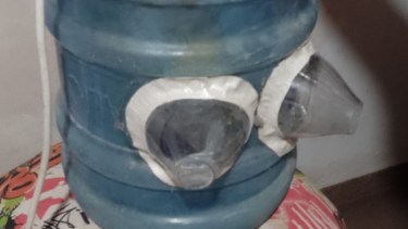 Así se ve la máquina para enfriar el aire, que inventó Yamil Regules.-