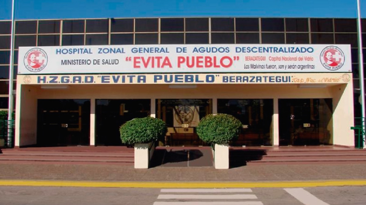 El hospital de Berazategui donde están siendo atendido los intoxicados.