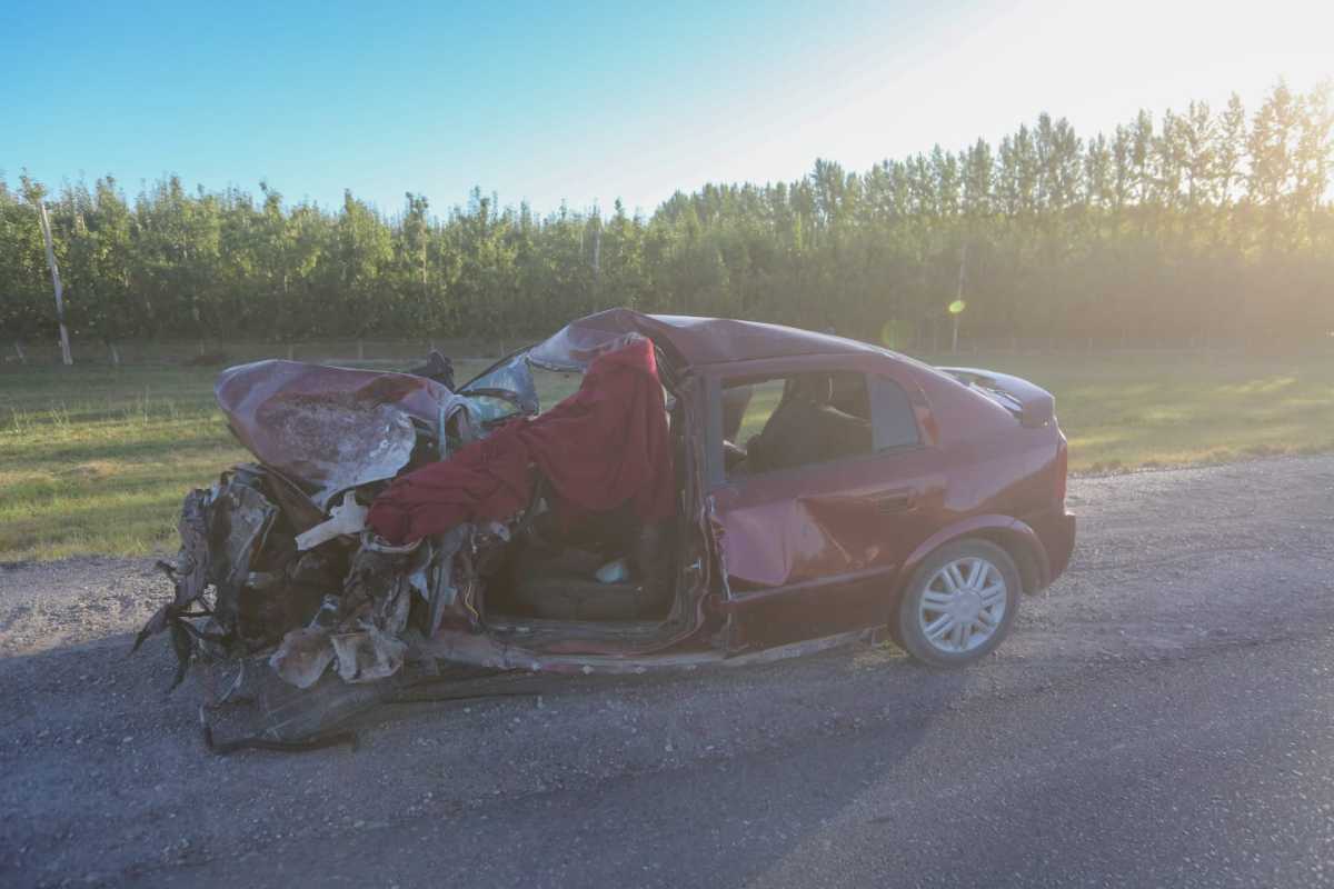 El accidente ocurrió el lunes por la tarde en la zona de Guerrico. (foto: Juan Thomes)