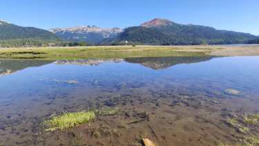 El Quillahue. "El arroyo que se cruza caminando", en lengua mapuche, tal como informa el sitio oficial de Villa Pehuenia Moquehue. Foto: Nico Pollo. 