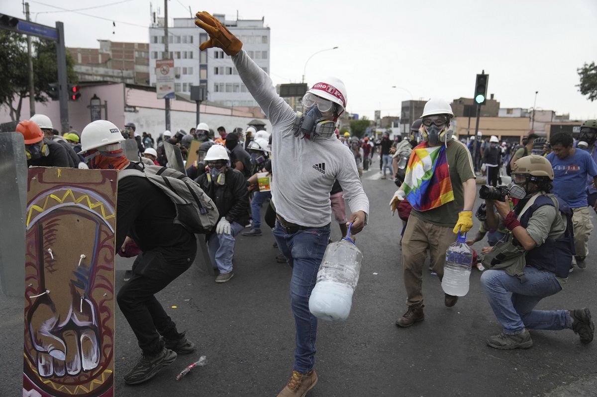 Las protestas en Perú recrudecieron durante este sábado. 