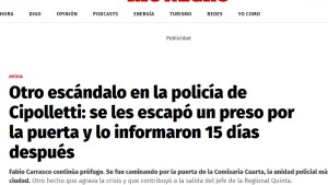Se escapó un preso de la comisaría