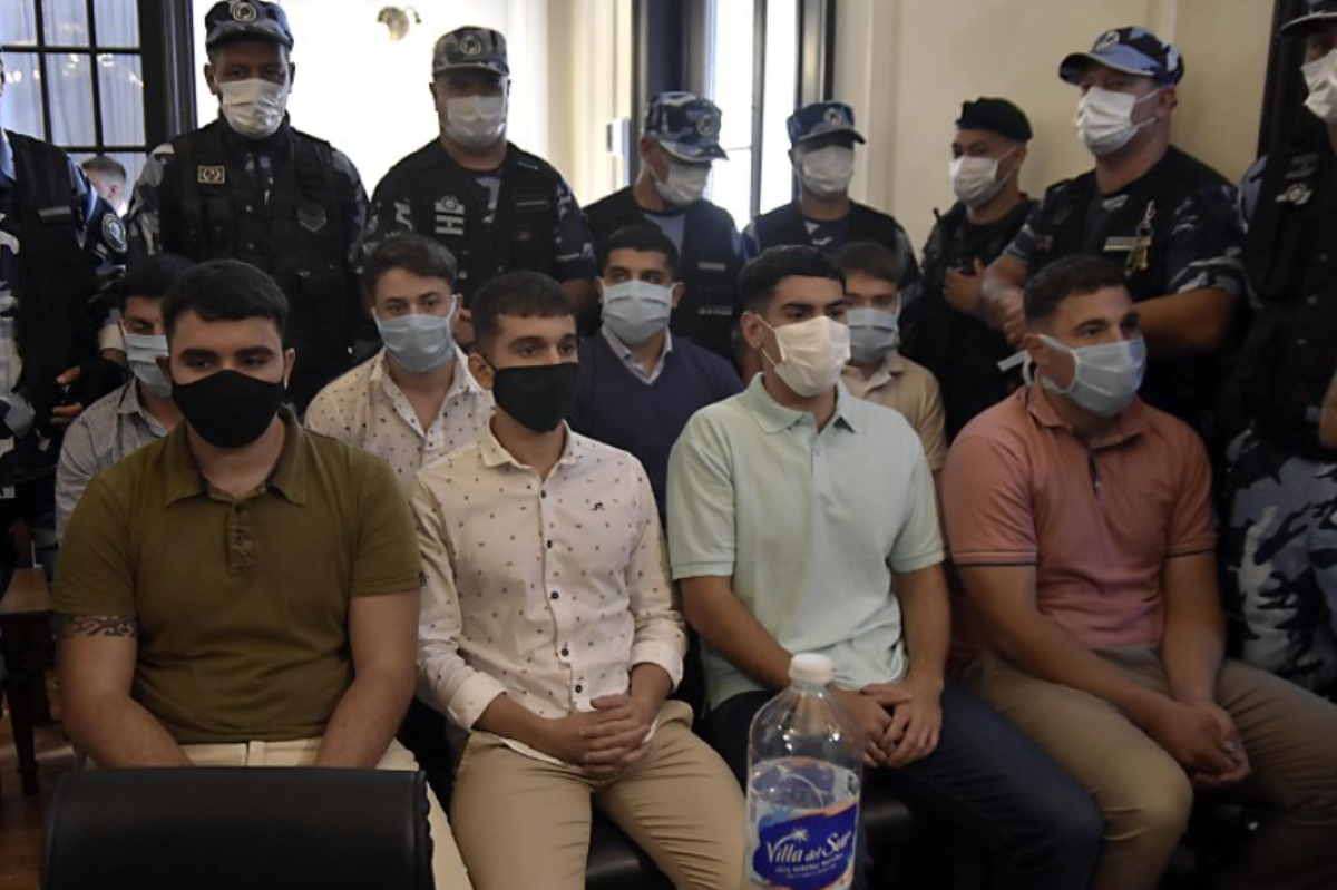 Los ocho rugbiers imputados por el crimen de Fernando Báez Sosa. Foto: José Scalzo/NA