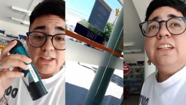 Yeiden Nair fue a comprar un desodorante y se encontró con una insólita situación, que subió a sus redes sociales.-
