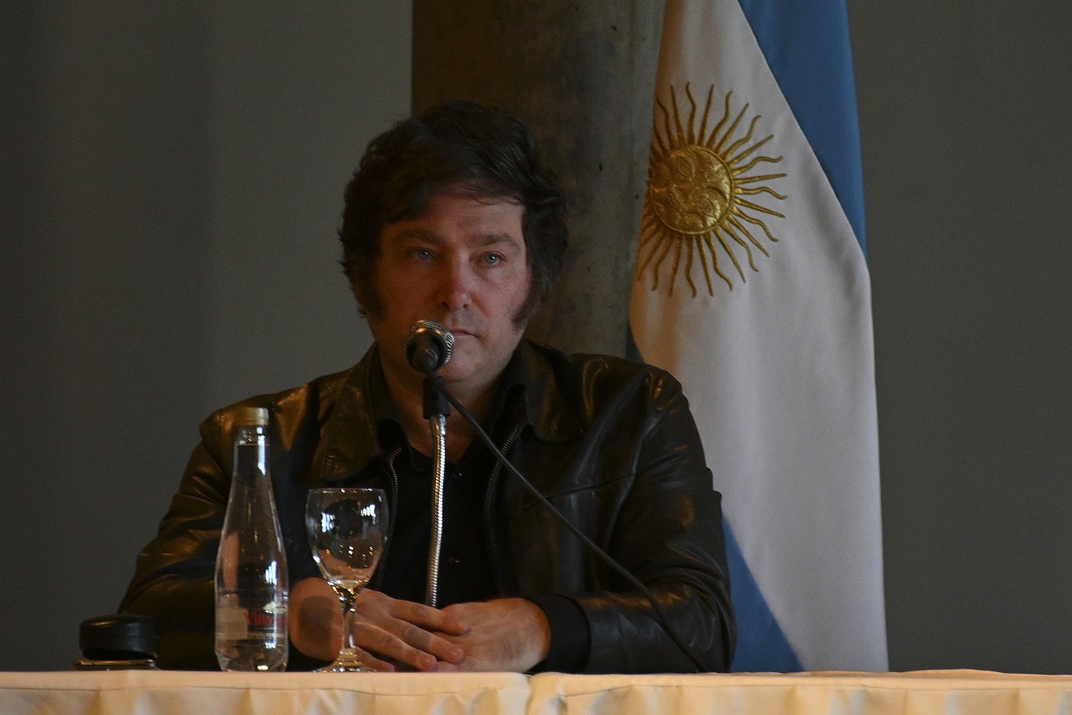 Javier Milei estuvo en Bariloche en febrero de 2023, aún antes de ser candidato a la presidencia de la Nación. Archivo/ Chino Leiva