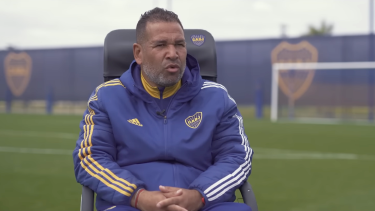 El Chipi Barijho chicaneó a Ramón Díaz tras la derrota del equipo árabe contra el Real Madrid. Foto Captura.