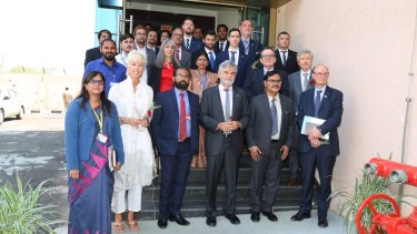 El ministro Daniel Filmus preside una misión oficial en la India, que también integra la senadora Silvina García Larraburu. Gentileza 