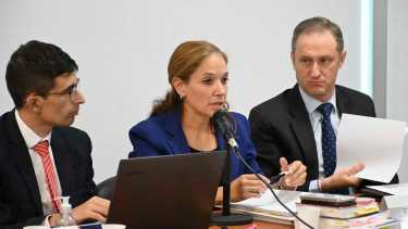 Micciullo, Titanti y García, el equipo de la fiscalía que presentó el caso. Foto Florencia Salto.