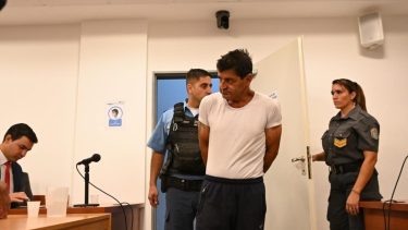 El acusado, Jorge Antonio Lagos, esperará la audiencia detenido. Foto: Flor Salto.