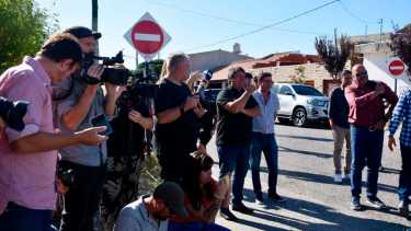 Mosna y Gaido en los actos municipales durante la licencia obligatoria por la campaña