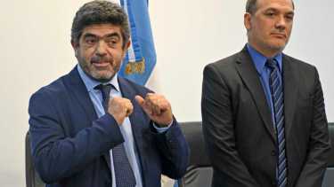 Gustavo Herrera y Santiago Márquez Gauna, los dos fiscales jefes de la Circunscripción con asiento en Cipolletti. (Archivo: Florencia Salto) 