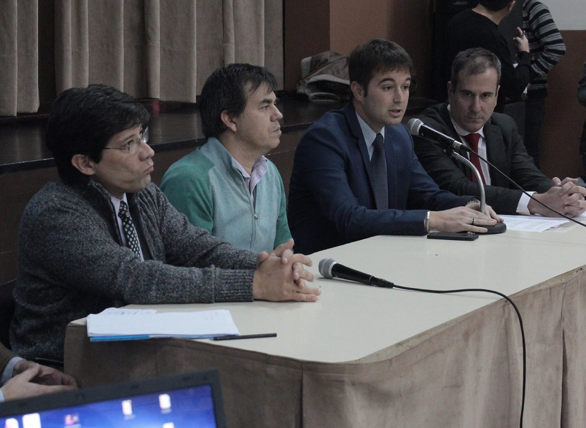 Juez Dardo Bordón (primero a la izquierda). Un crudo diagnóstico de la situación procesal penal.
