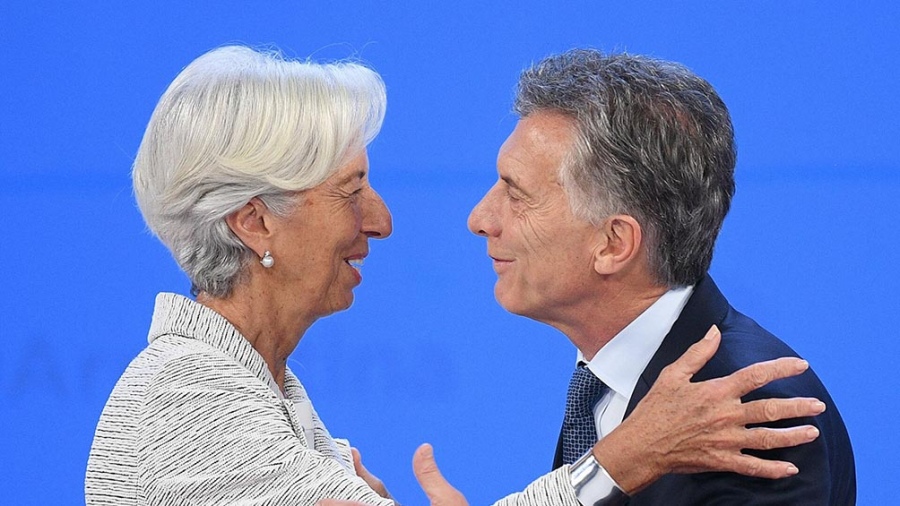 El exresidente Mauricio Macri y la ex titular del FMI Christina Lagarde. 