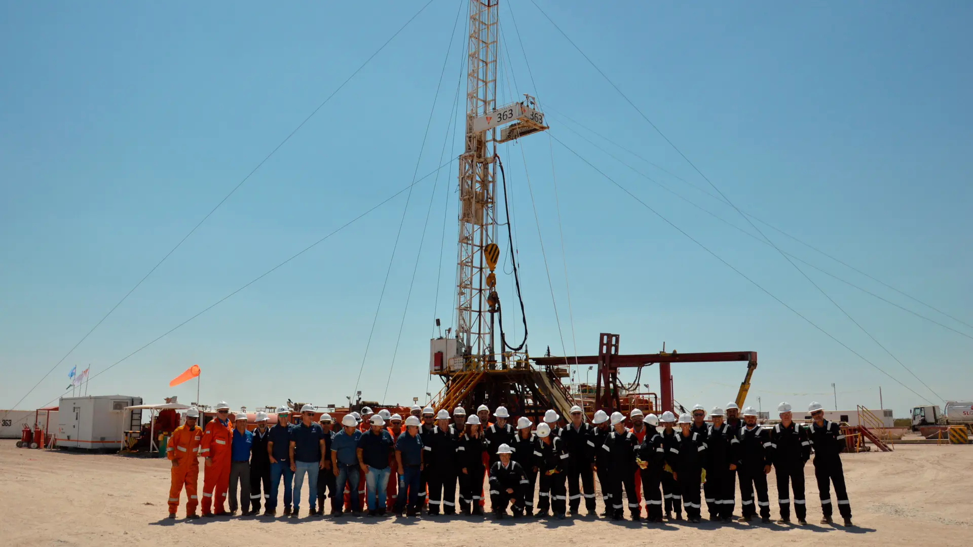La primera perforación del proyecto está a 500 metros del primer descubrimiento de petróleo en Río Negro. Foto: gentileza. 
