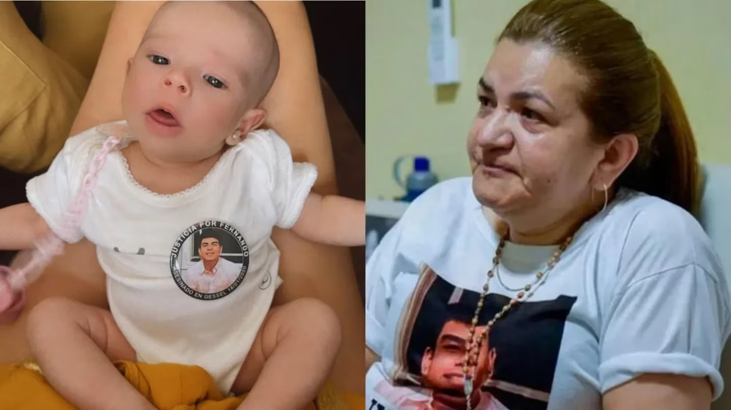 Barby Franco, pareja de Fernando Burlando, subió una foto de su bebé siendo alzada por la mamá de Fernando Báez Sosa y la publicación conmovió a todos. Foto Instagram Barby Franco.