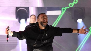 La Konga en el cierre de la segunda jornada de la Fiesta de la Confluencia. Foto: Matías Subat