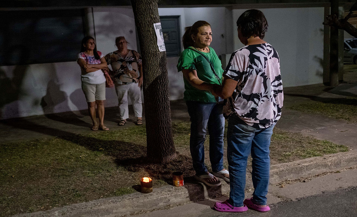 La madre de Fernando Báez Sosa agradeció la vigilia en honor a su hijo. Foto Gentileza.