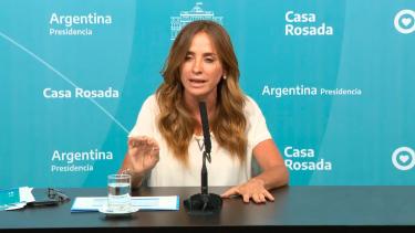 Victoria Tolosa Paz rechazó que exista un ajuste en el Potenciar Trabajo por pedido del FMI. Foto Archivo.
