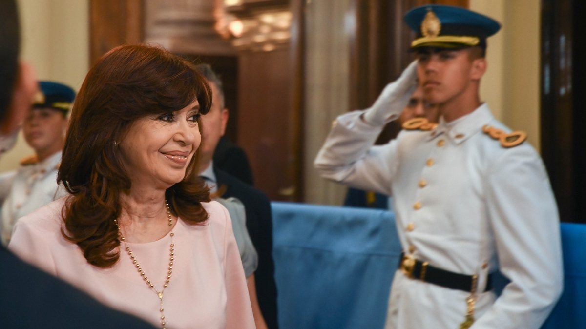 La última aparición de Cristina Fernández, durante el acto de apertura de sesiones. (Archivo).-