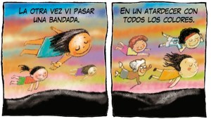 La tira de Chelo Candia en el Voy nos trae unas «Viajeras de luz»